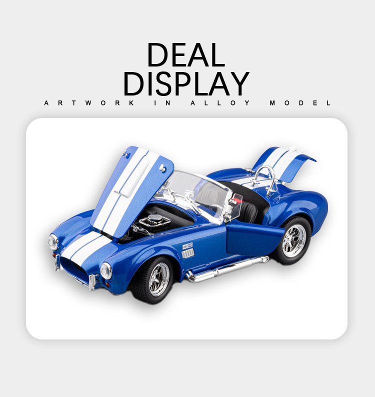 1:24辐特谢尔比眼镜蛇声光回力车玩具跑车仿真合金车模型摆件详情9