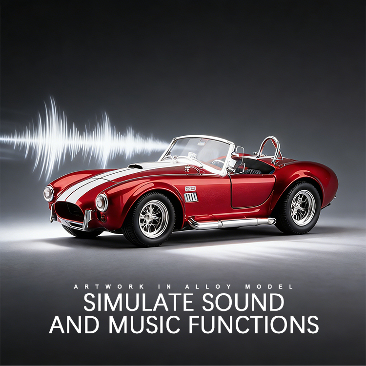 1:24辐特谢尔比眼镜蛇声光回力车玩具跑车仿真合金车模型摆件详情6