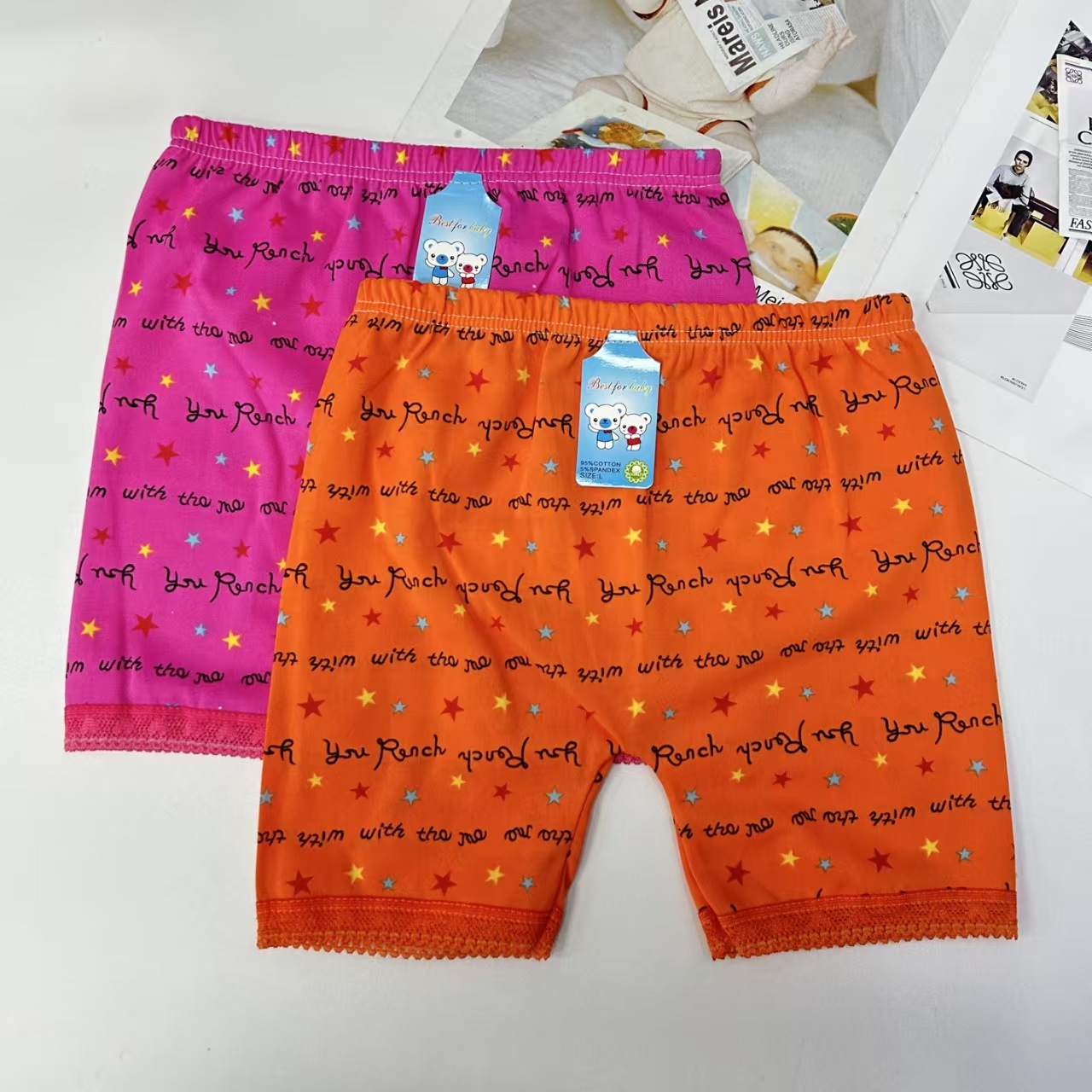 DD-8686# Export Leggings for Children, colorful letter star print Children's leggings, comfortable and breathable women's leggings, QNI details Picture