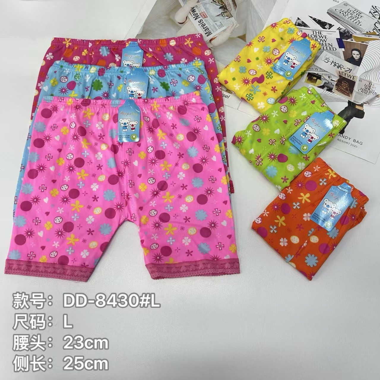 DD-8430# Export Leggings for Women, comfortable, breathable and loose leggings for children, colorful irregular pattern printed leggings, lace hemmed leggings, QNI full figure