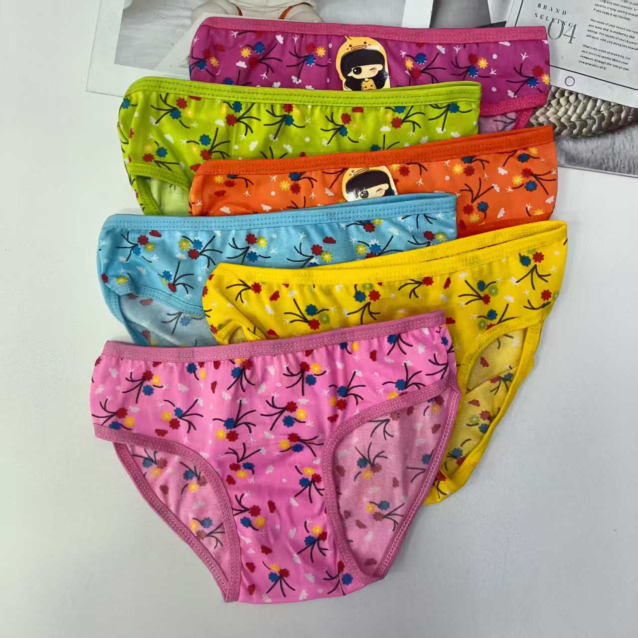 DD-8087# Export Underwear for Children, children's Colorful plant Printed Underwear, Comfortable and breathable underwear for women, QNI Application Scenario