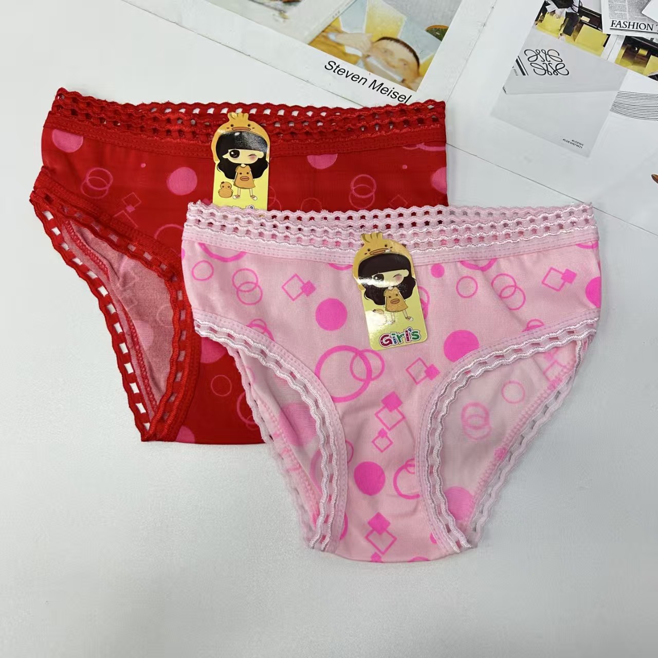 DD-8647# Export Underwear for children's wear, colorful irregular printed children's underwear, comfortable breathable underwear for women, QNI Application Scenario