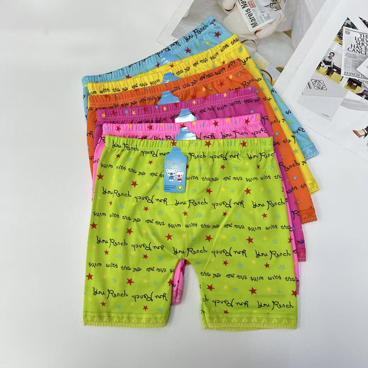 DD-8686# Export Leggings for Children, colorful letter star print Children's leggings, comfortable and breathable women's leggings, QNI Specification drawing