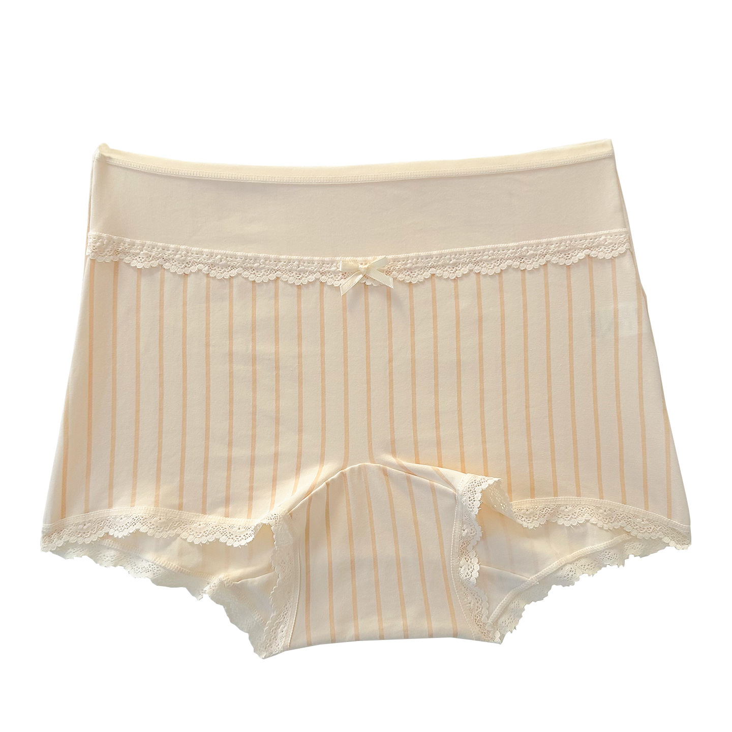 Seamless, comfortable, color-blocking, flat-angle pure cotton pants for women, antibacterial, extended bottom, non-buttock squeezing safety underwear Item Picture