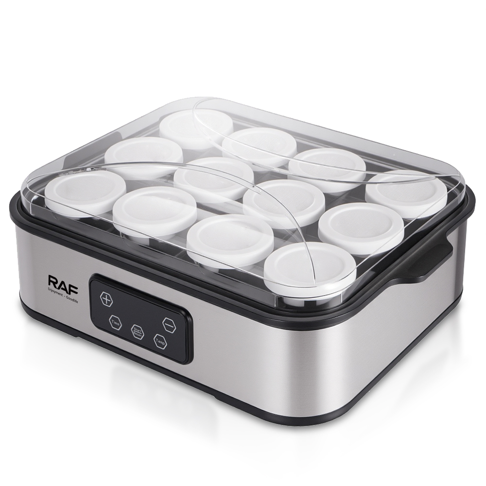 RAF European standard yogurt maker, homemade natto rice wine fermenter, household small fully automatic one-button operation, 12 cups details Picture