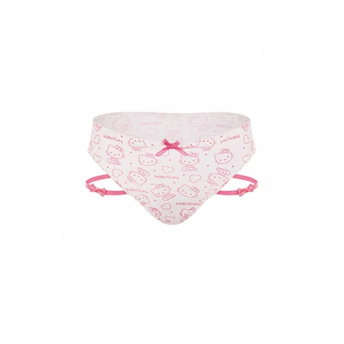 2026 New kt Hot Girl Sweet and Cute Cartoon Print kitty Sexy Pure Desire Underwear for Girls with ice silk thin straps pic 5