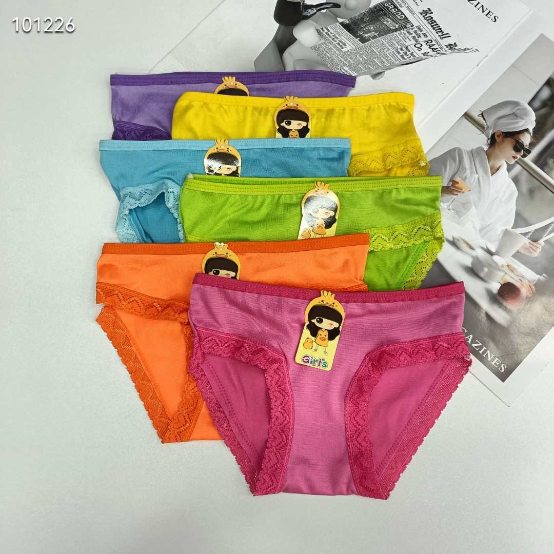 DD-551-1# Export Underwear for Girls' Underwear, Comfortable and breathable Triangle Underwear, Children's Clothing, Smooth plate triangle Pants, Lace Edge Underwear, Children's Underwear, QNI Application Scenario