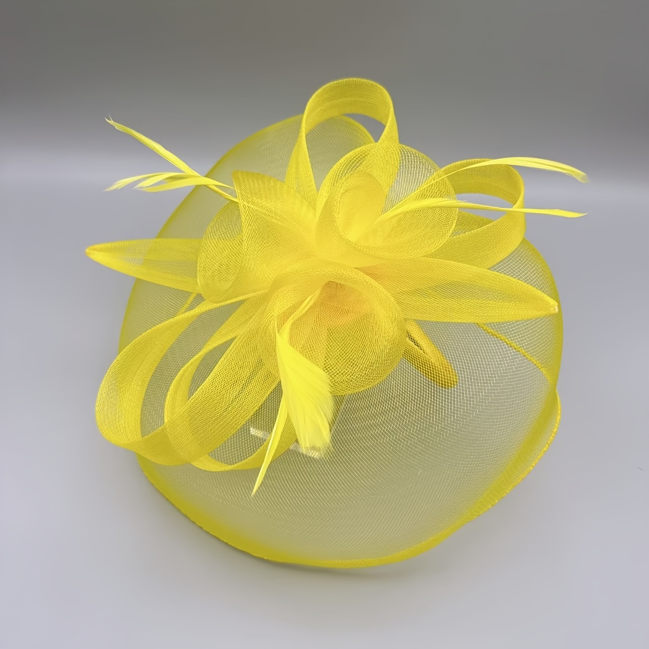 1 piece of lace mesh decorative headpiece for ladies, Halloween and Christmas party gift, bride's wedding tea party accessory, birthday gift, horse racing hat, church hat strap, clip and headband, dual-purpose Specification image