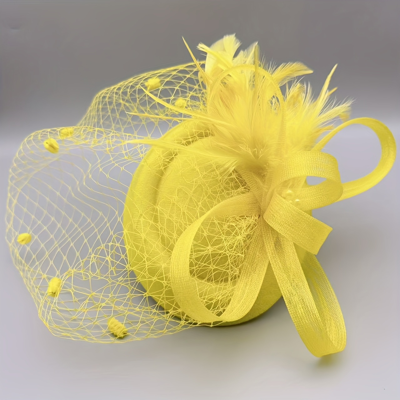 1 piece of women's tulle face cover top hat Derby hat veil mesh festival tea party banquet headwear Halloween Christmas charming hat Hair accessory Christmas hair accessory 1920s birthday horse racing wedding hat Church hat Item Picture