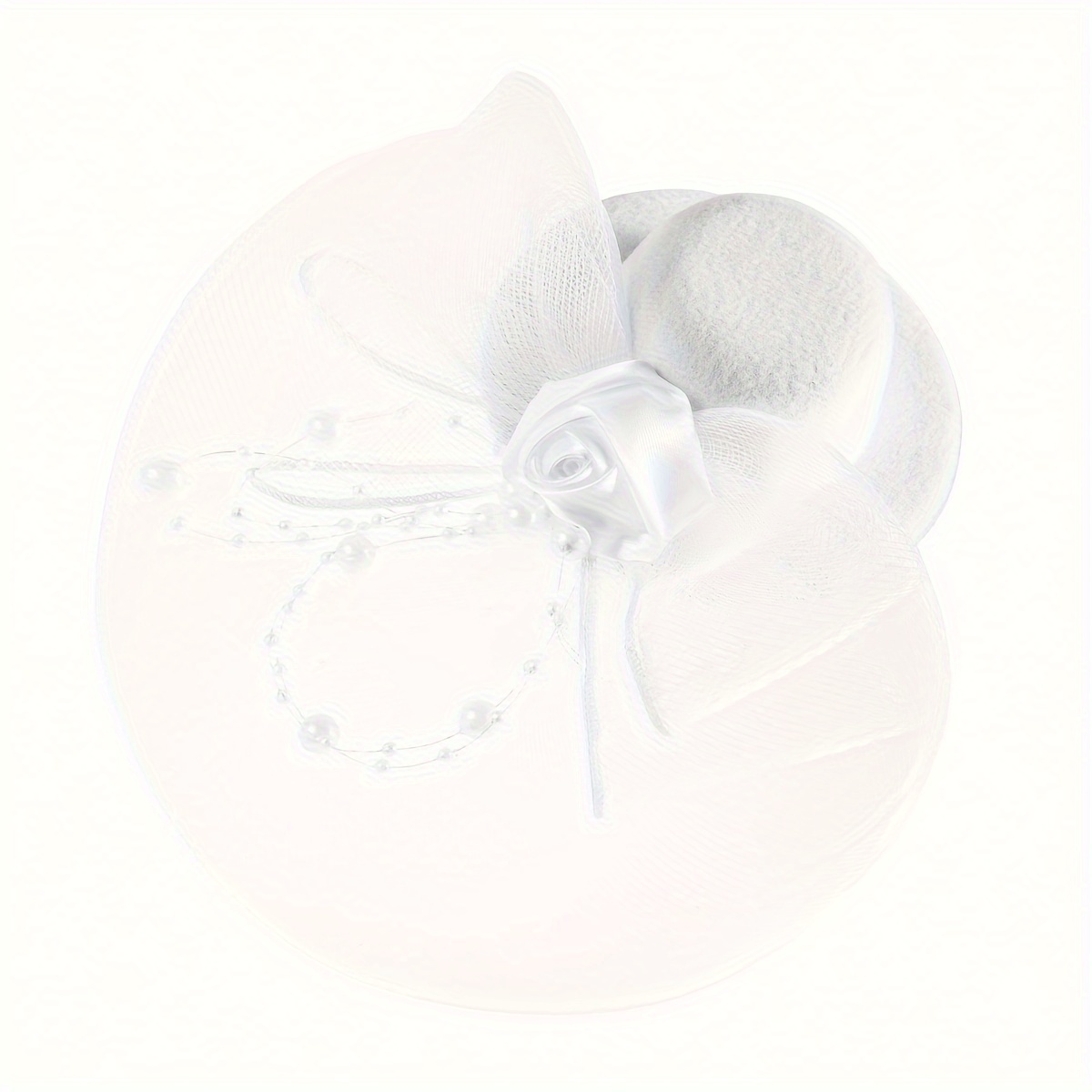 A hand-decorated hat with feather, flower and tulle for ladies is suitable for carnival, Christmas, Halloween, tea parties, birthdays, horse races, wedding headwear, Derby hats and church hats. It features a clipper design Specification image