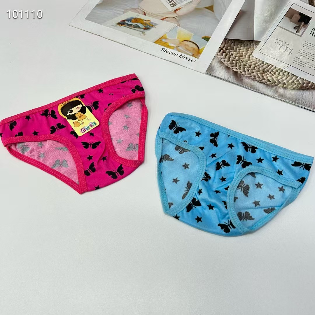 DD-338# Foreign trade export Underwear, Popular African Girls' underwear, comfortable and breathable underwear, children's clothing, butterfly print triangle pants, children's underwear, QNI Application Scenario