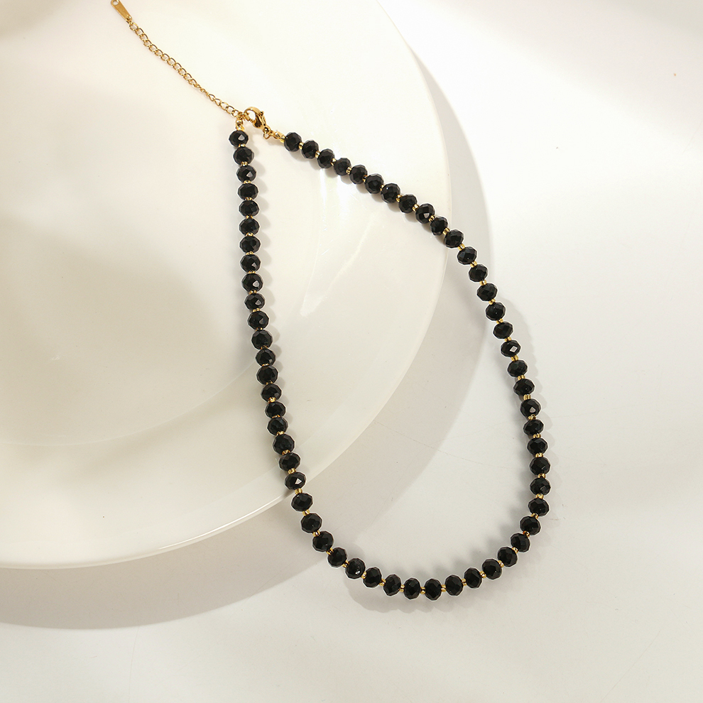 Yunyi Shijia 6MM crystal necklace Stainless steel simple jewelry Spring and Summer Dopamine color series Application Scenario