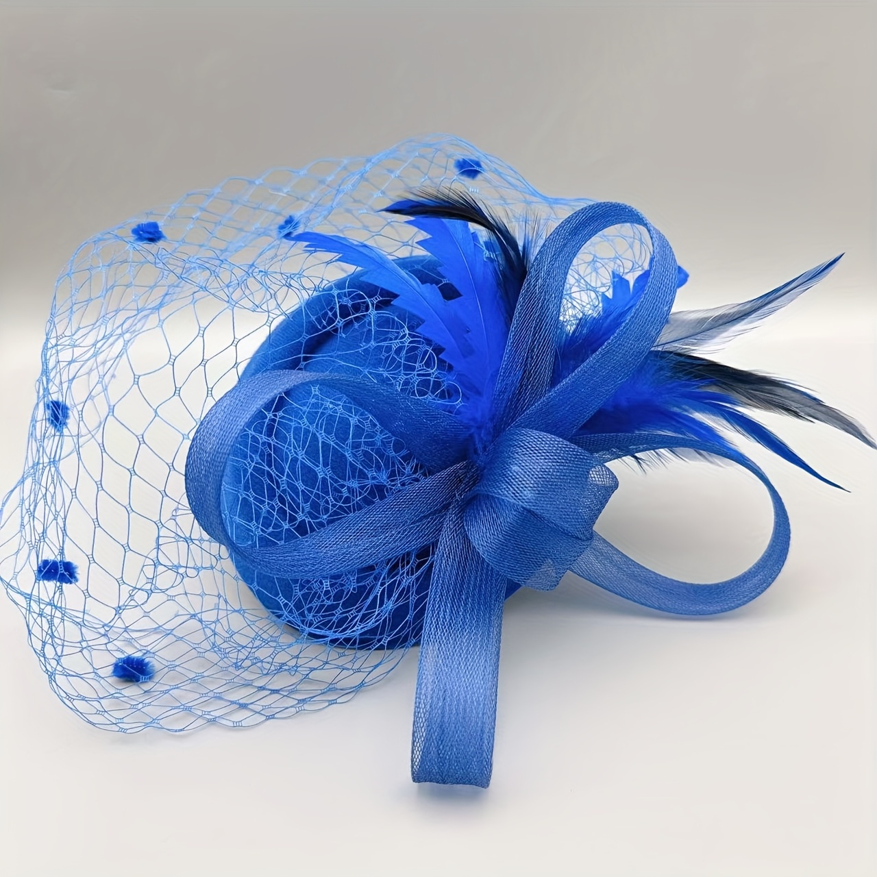 1 piece of women's tulle face cover top hat Derby hat veil mesh festival tea party banquet headwear Halloween Christmas charming hat Hair accessory Christmas hair accessory 1920s birthday horse racing wedding hat Church hat Specification image