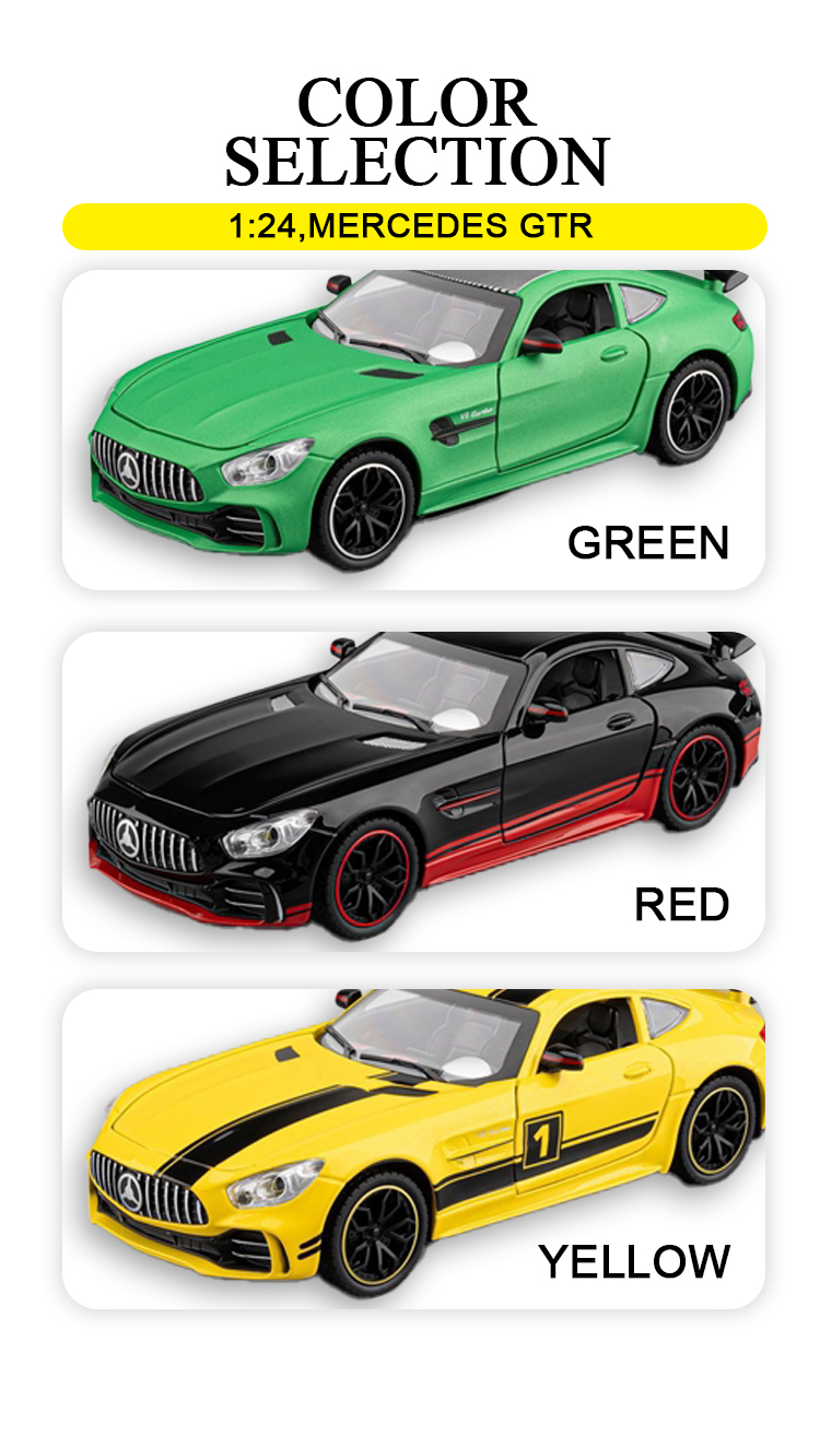 1:24 Mercedes-AMG GT R alloy model car toy car model racing car toy car alloy car model pic 6