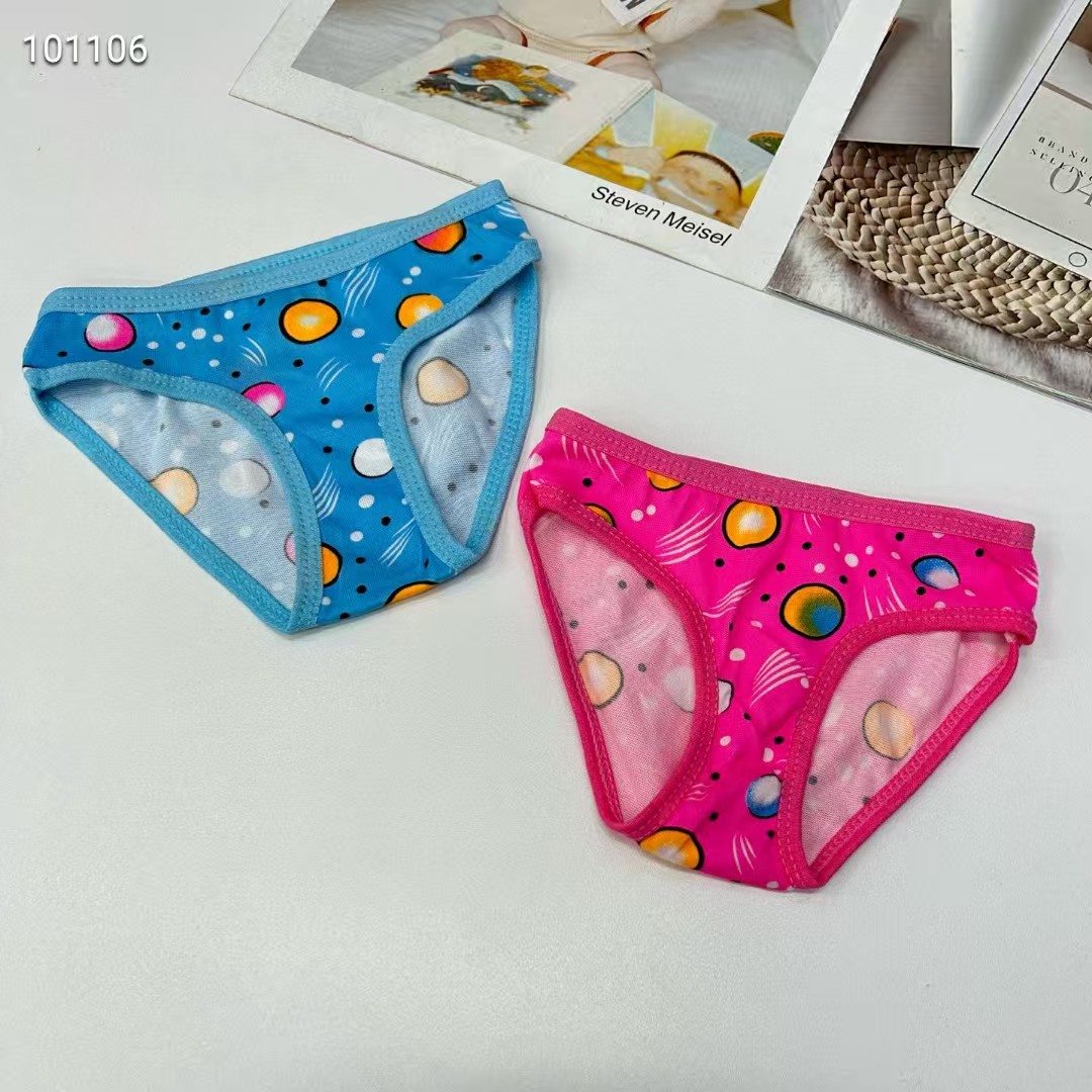 DD-8217# Export Underwear for foreign Trade, Popular African Girls' underwear, comfortable and breathable underwear, children's wear, Planetary print triangle pants, children's underwear, QNI details Picture