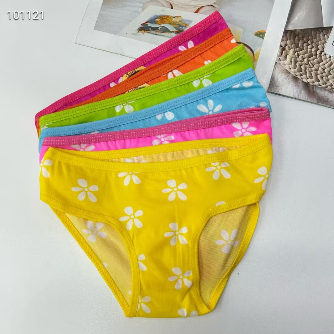 DD-8183# Foreign trade export underwear, popular African Girls' underwear, comfortable and breathable underwear, children's clothing, four-leaf clover printed triangle pants, children's underwear, QNI Specification drawing
