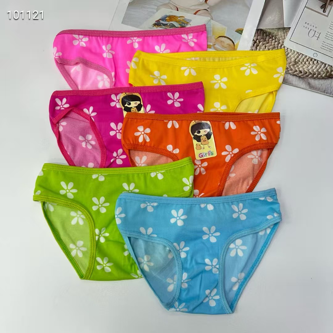 DD-8183# Foreign trade export underwear, popular African Girls' underwear, comfortable and breathable underwear, children's clothing, four-leaf clover printed triangle pants, children's underwear, QNI Item Picture