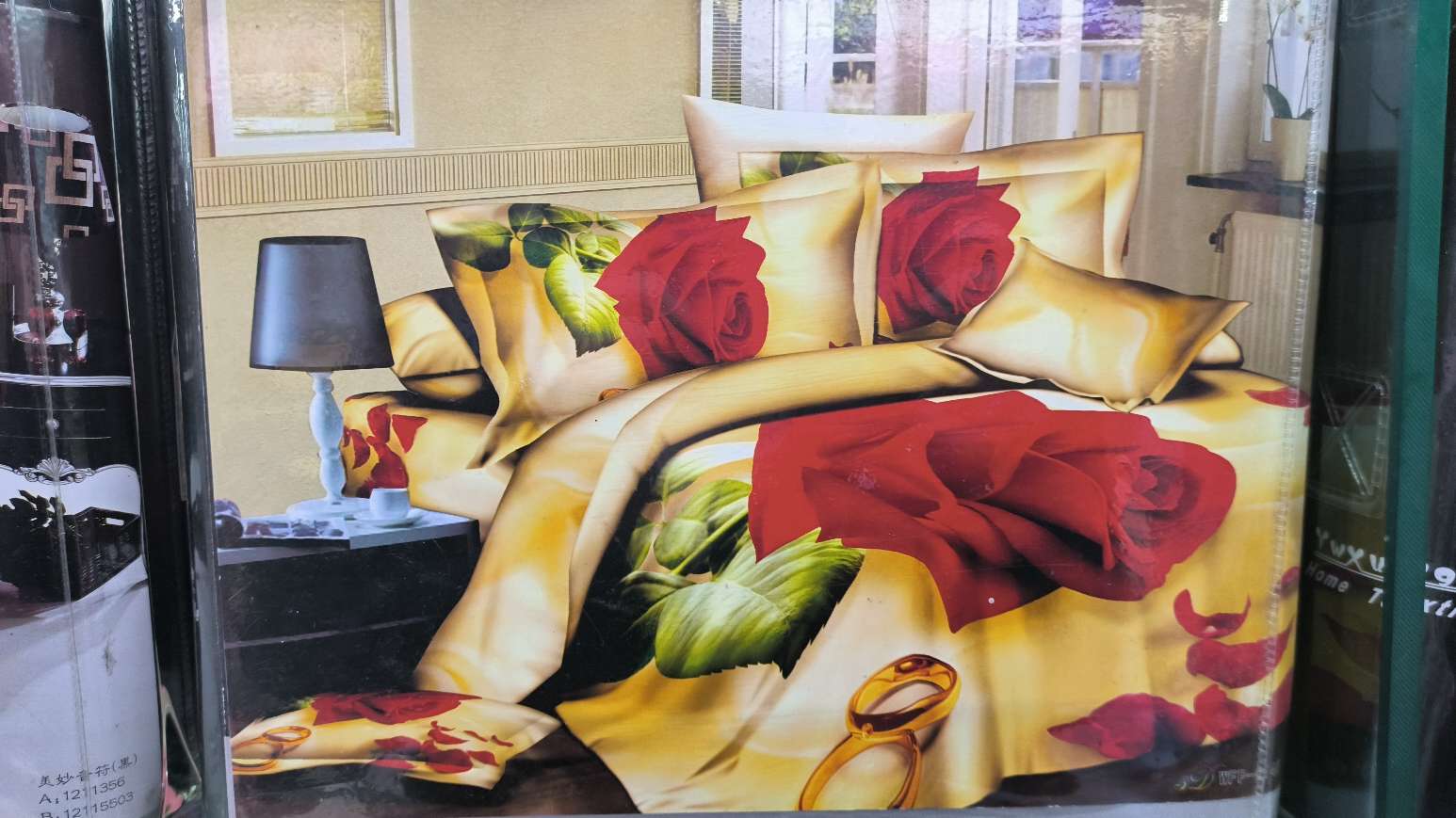 3D reactive printed four-piece bedding set Specification drawing