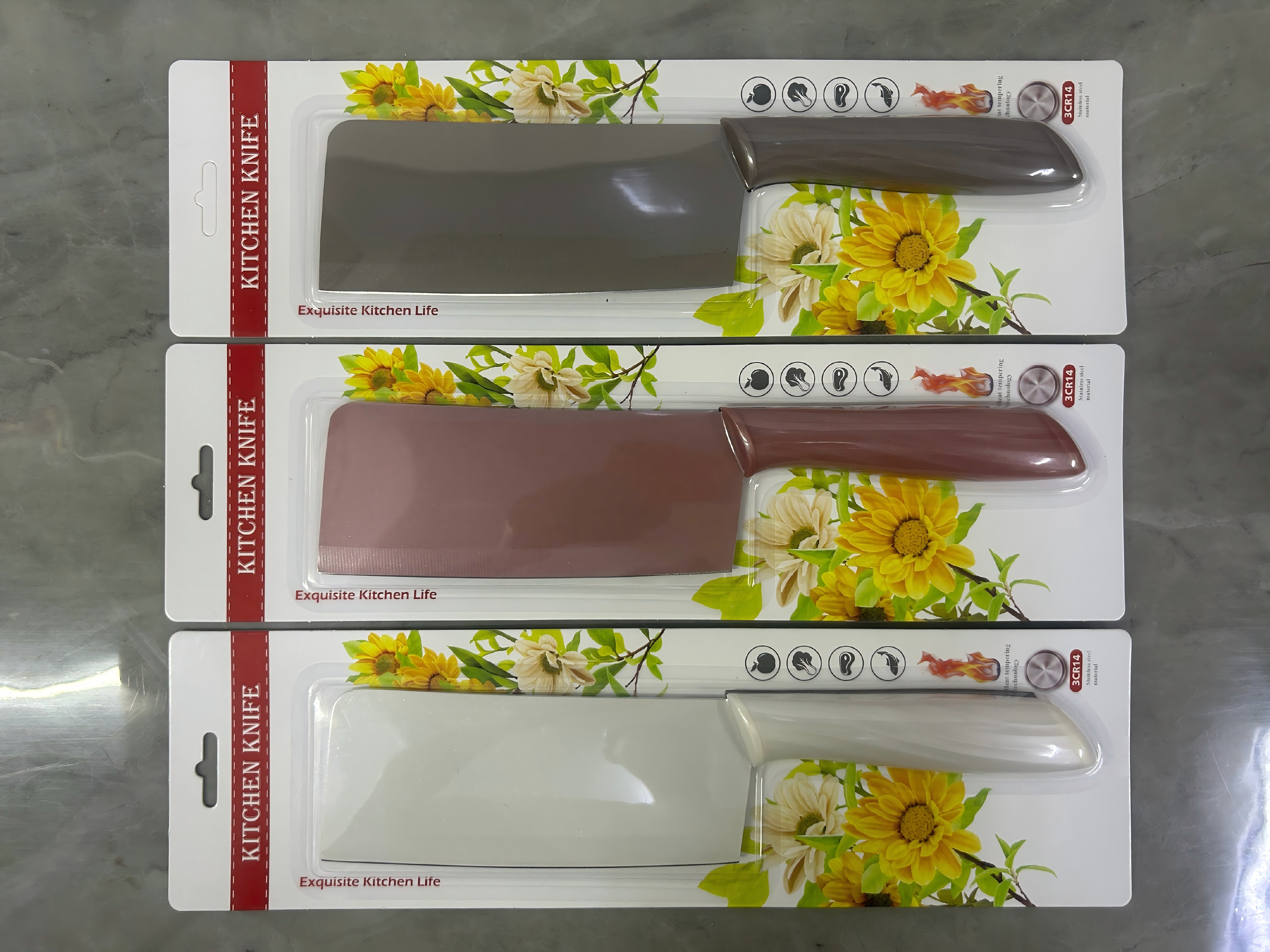 菜刀牛肉刀塑料柄切肉刀厨房用刀