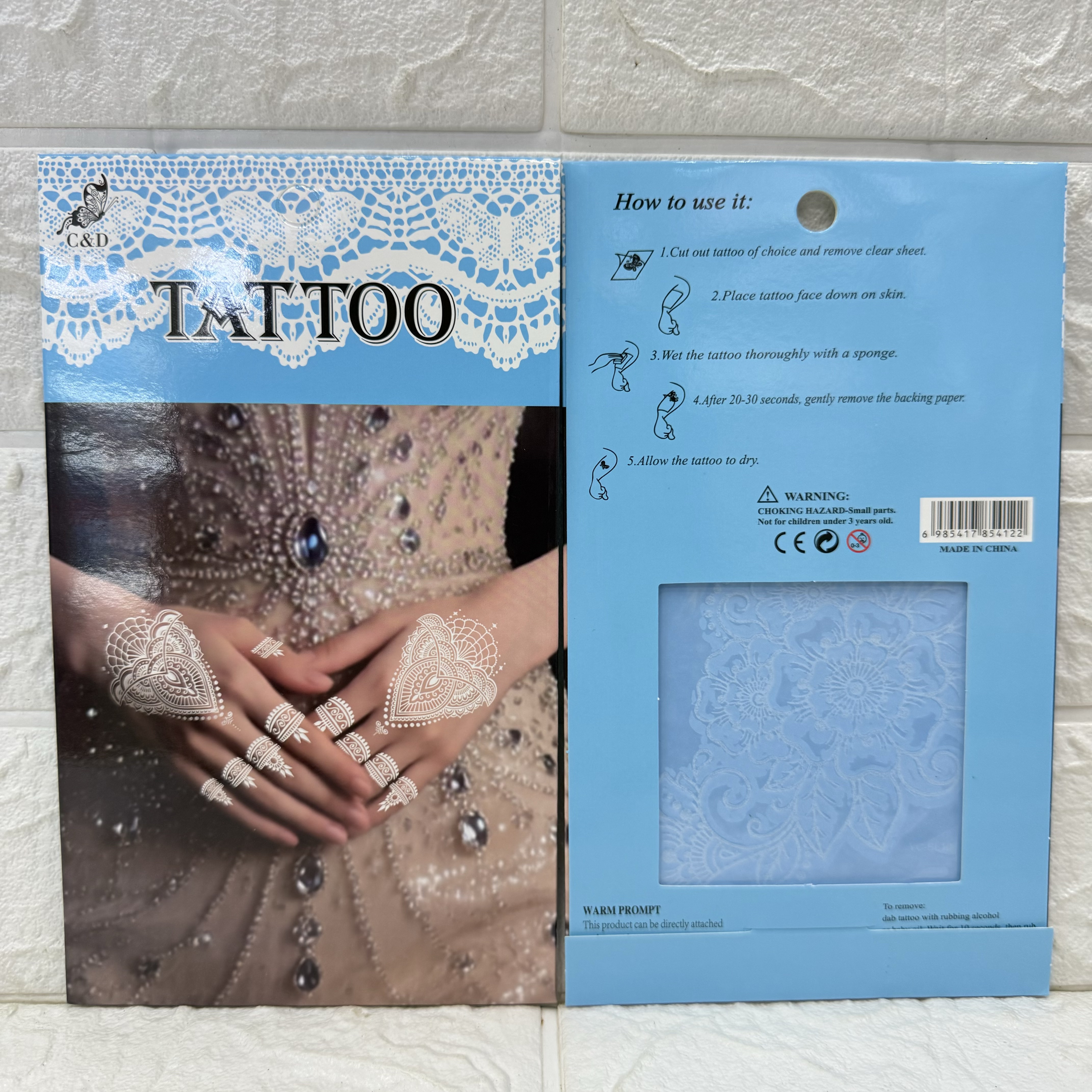 Hand luminous tattoo stickers, luminous gold powder stickers, cartoon fun stickers, tattoo stickers