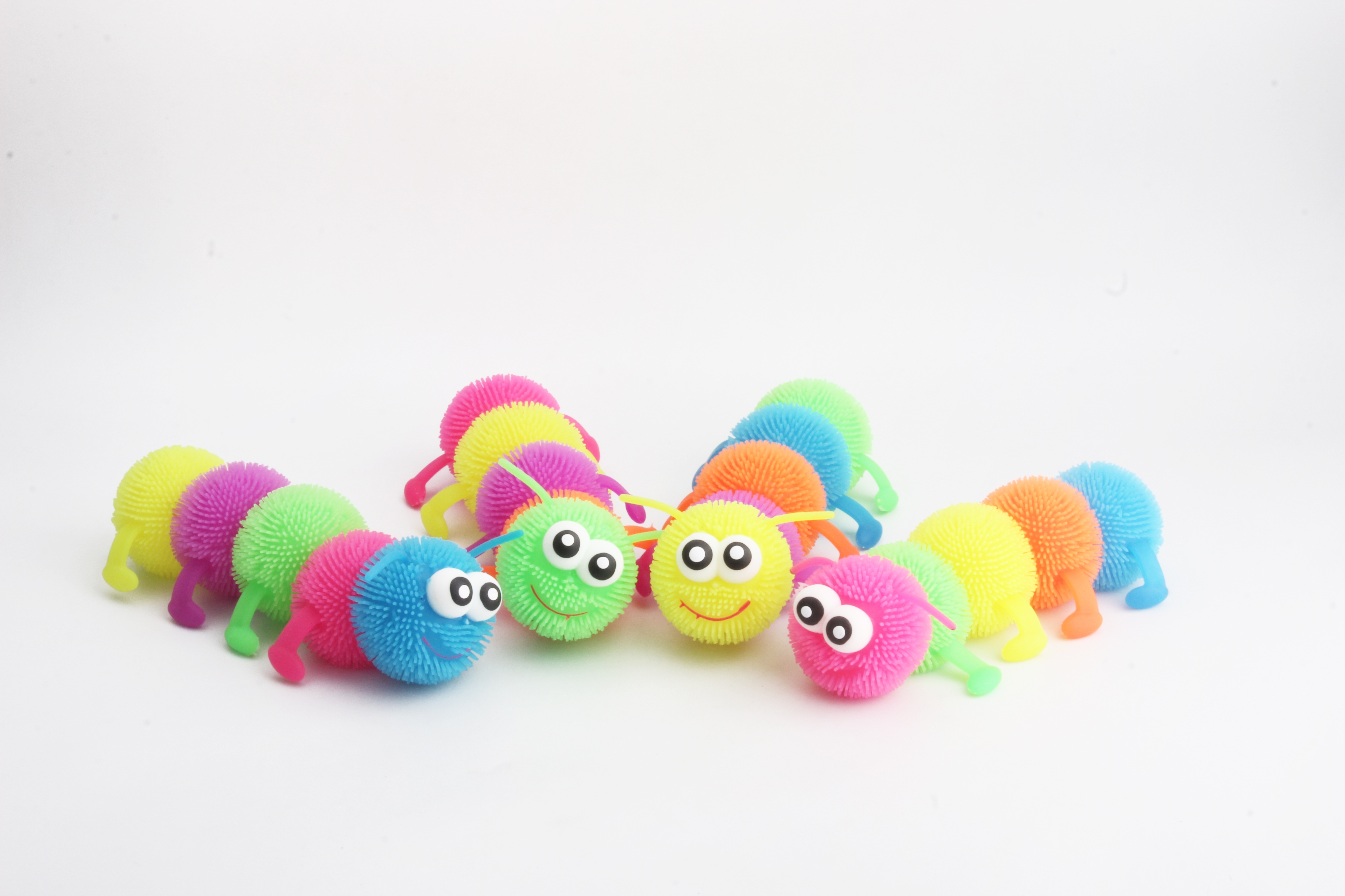 小孩挤压玩具神器5节凸眼毛虫爆品工厂直销