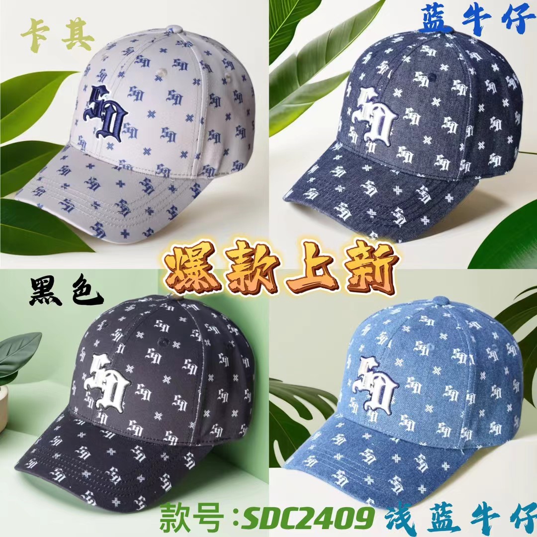 24009 full-page printed baseball caps for both men and women throughout the four seasons
