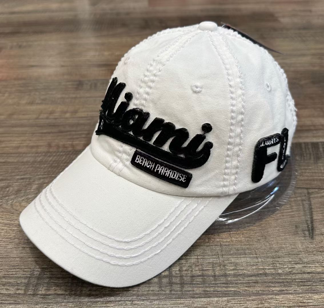 24002 Hand-brushed baseball cap, patchwork embroidered cap, baseball cap for men and women, four seasons Specification image