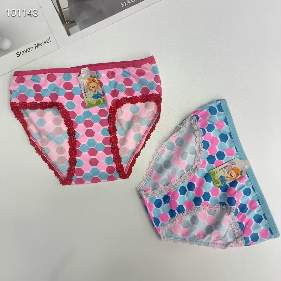 DD-335# Export underwear for foreign trade, popular African Girls' underwear, comfortable and breathable underwear, children's wear, printed lace triangle pants, children's underwear, QNI details Picture