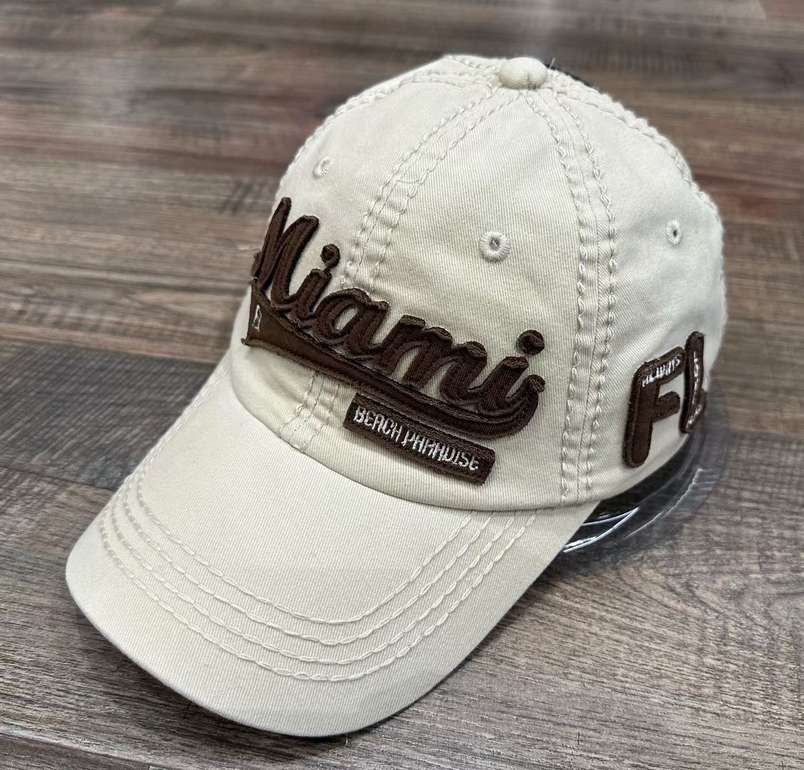 24002 Hand-brushed baseball cap, patchwork embroidered cap, baseball cap for men and women, four seasons detail image 6