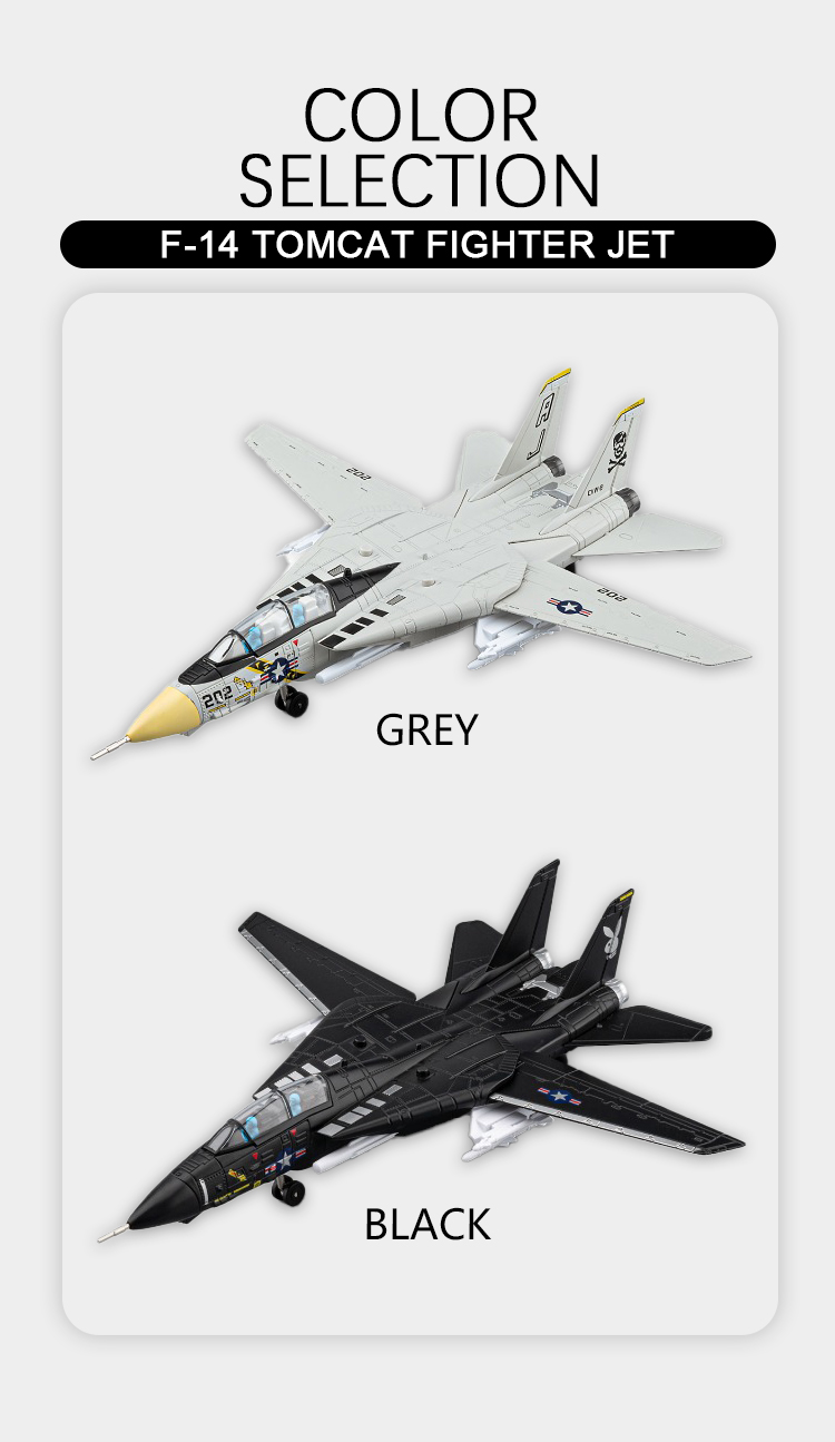 F-14雄猫战斗机合金模型回力声光音效潮流艺术桌面潮玩男孩玩具详情6