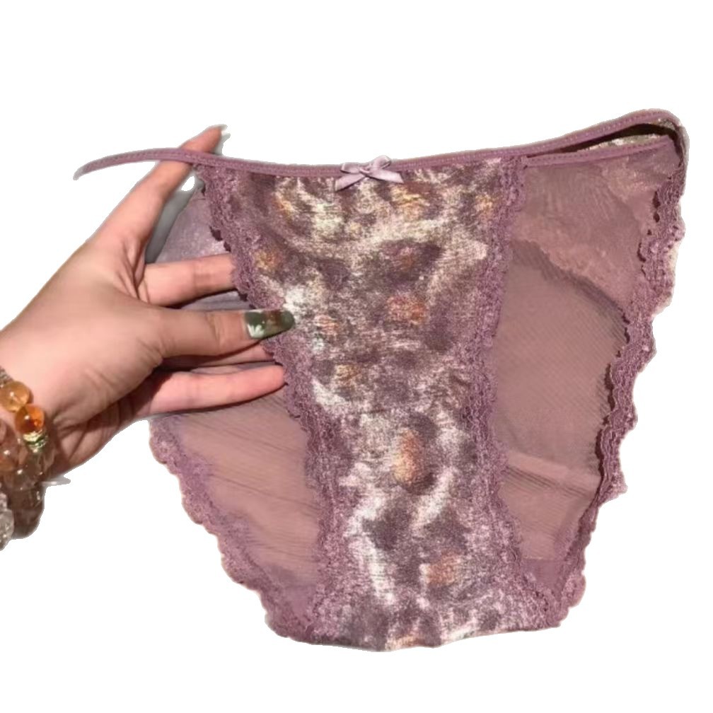 New lace-patterned high-waisted comfortable women's underwear, model underwear and women's underwear Item Picture