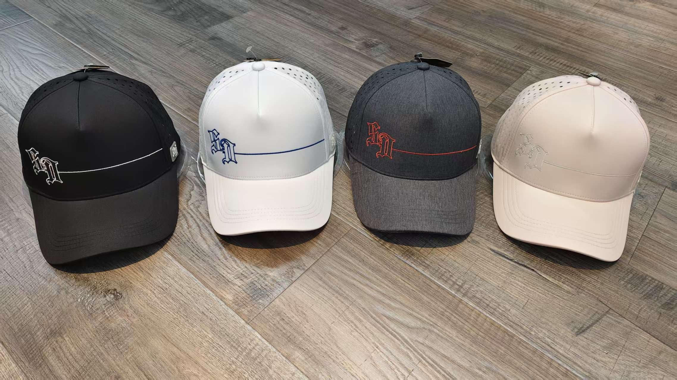 TPU printed quick-drying baseball cap, hardtop 5-piece cap, laser mesh cap 24017