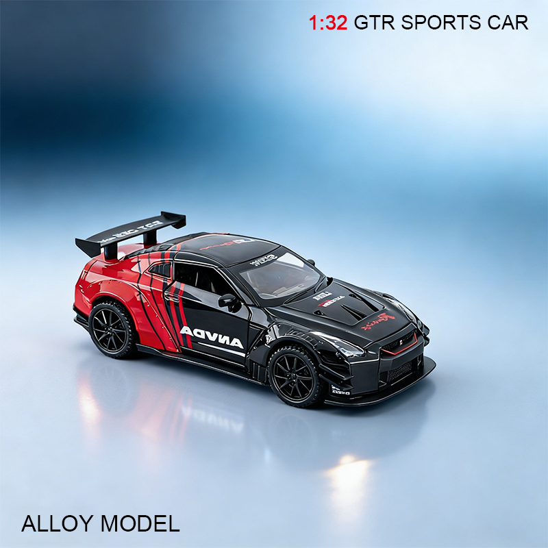 1:32GTR sports car model simulation, supercar, children's toy, boy alloy car model collection Application Scenario