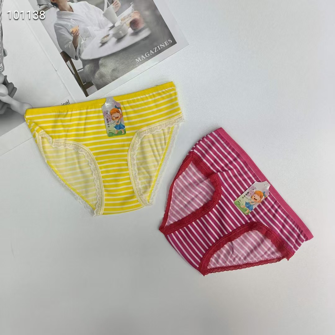 DD-330# Export underwear for foreign trade, popular African girls' underwear, comfortable and breathable underwear, children's clothing, striped printed lace triangle pants, children's underwear, QNI details Picture
