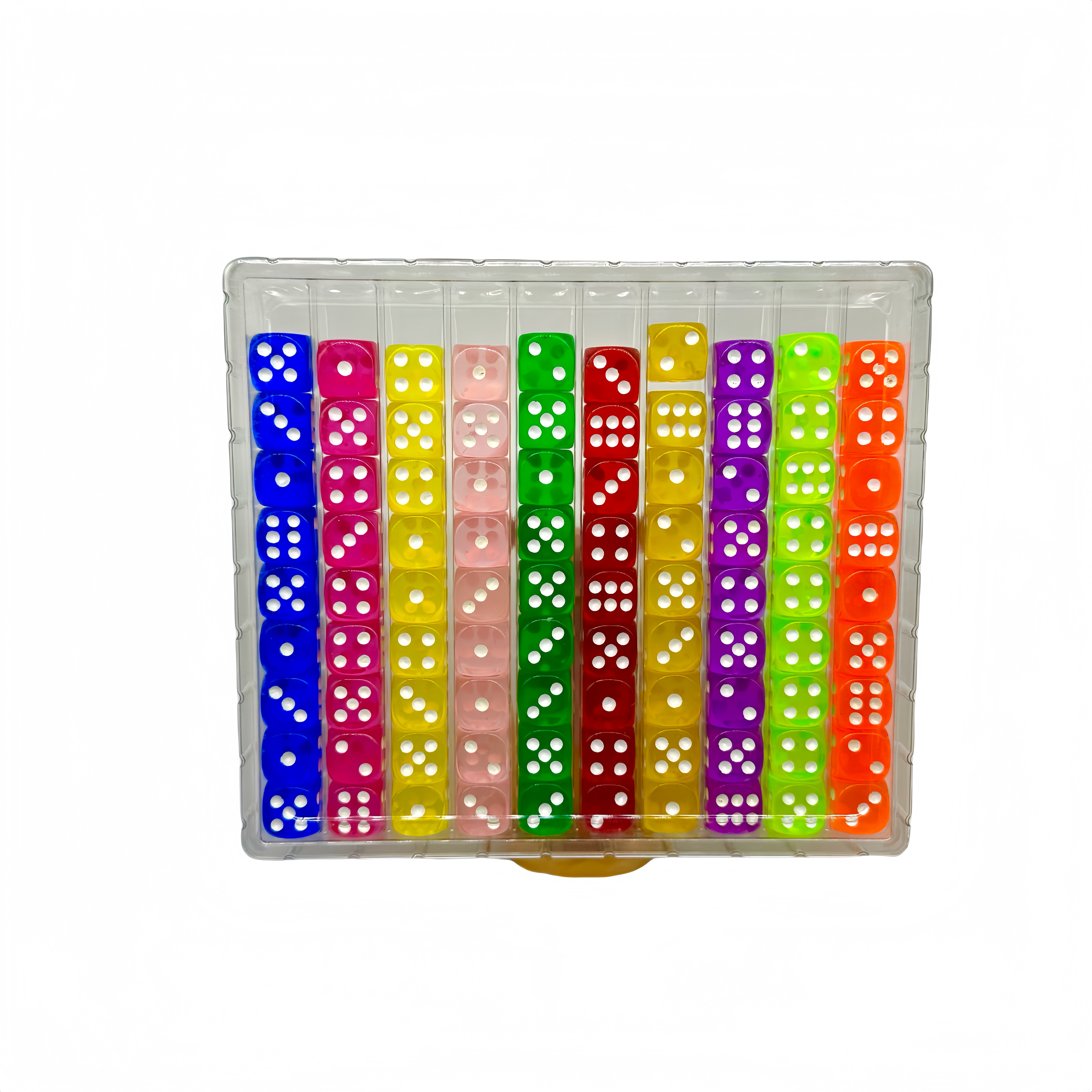 Transparent acrylic dice in multiple colors, 16mm. High-quality products for both domestic and international sales. Source factory. Good quality and low price dice Application Scenario