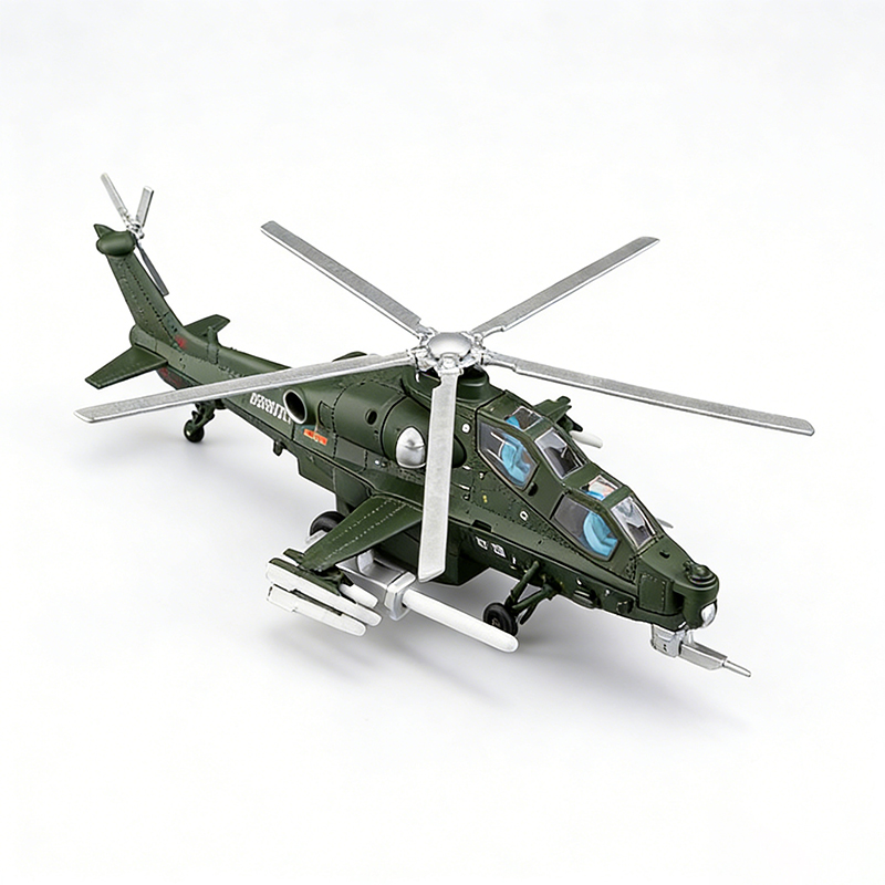 1:52 Armed Helicopter -10 simulation alloy model Metal toy ornament, Rebound Sound and Light Boy toy Item Picture