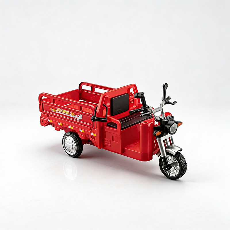 Alloy tricycle simulation, alloy car model, metal toy car, rebound force, sound and light effect, decorative items, boys' toys Item Picture