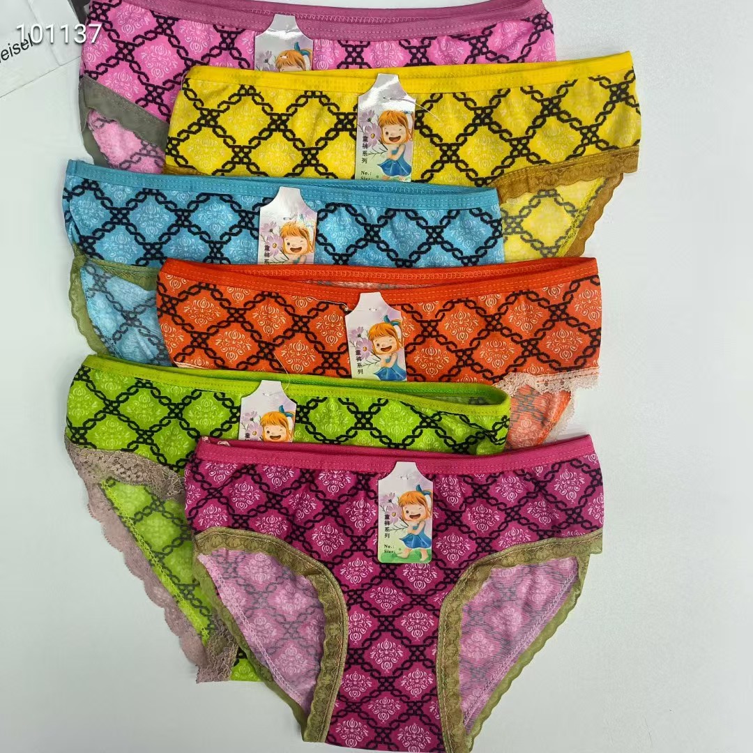 DD-189-23# Foreign trade export Underwear, popular African Girls' underwear, comfortable and breathable underwear, children's clothing, lace triangle pants, children's underwear, QNI Item Picture
