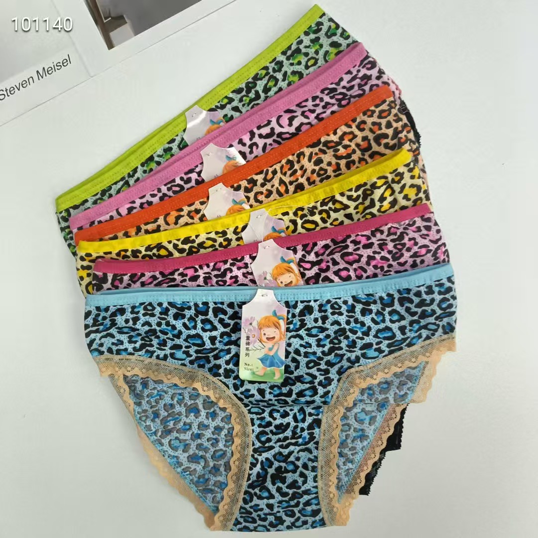 DD-562# Export underwear for foreign trade, popular African girls' underwear, comfortable and breathable underwear, children's clothing, sexy leopard print lace triangle pants, children's underwear QNI Specification drawing