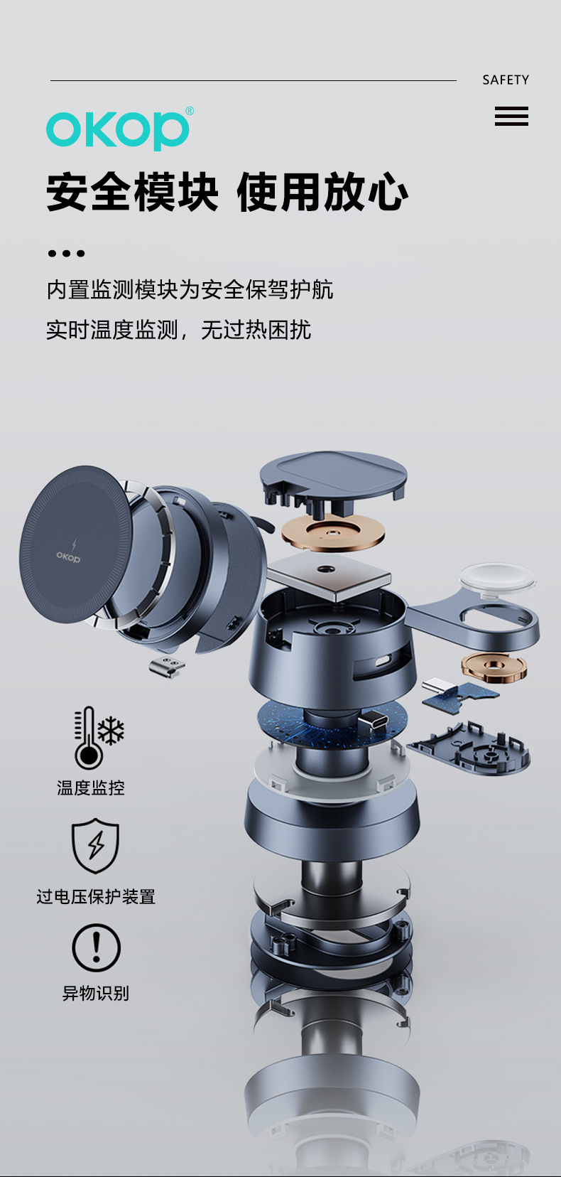 761 5-in-1 Bluetooth Speaker, 15w wireless magnetized phone stand, ambient light, desktop mini speaker, cross-border pic 7