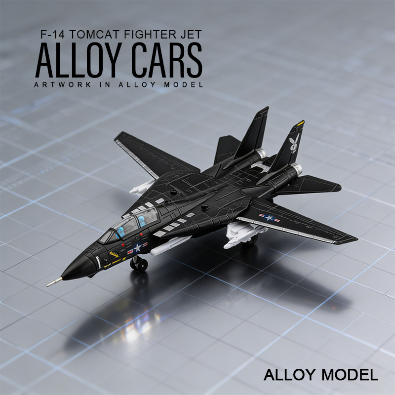 F-14雄猫战斗机合金模型回力声光音效潮流艺术桌面潮玩男孩玩具