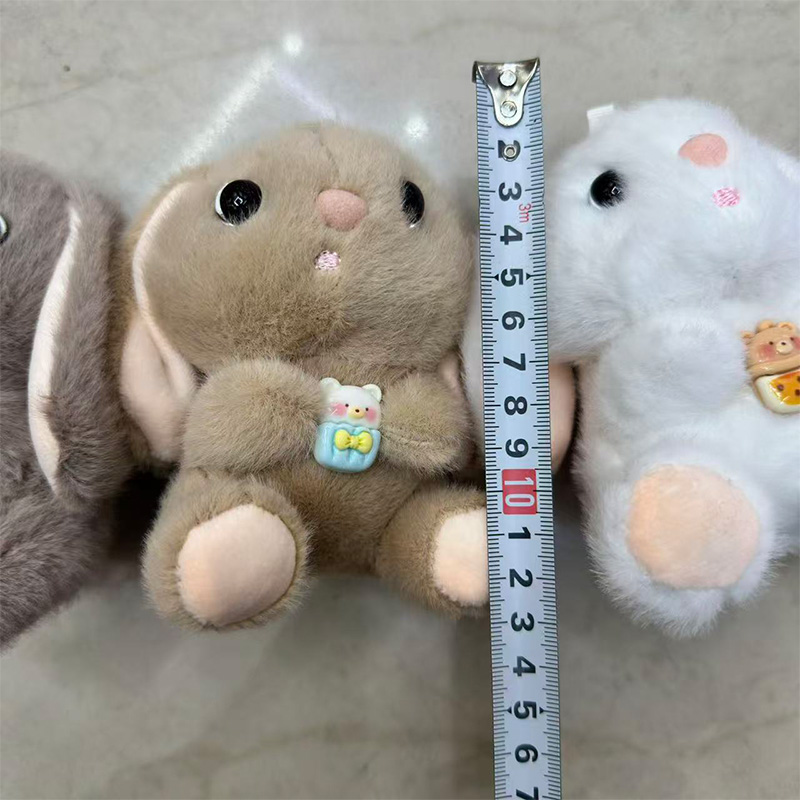 Orejas largas conejo animal juguete de peluche souvenir muñeca colgante de perimetro de dibujos animados colgante de peluche llavero muppet colgante adorable decoración clip de regalo máquina de muñeca fábrica venta directa Specification image