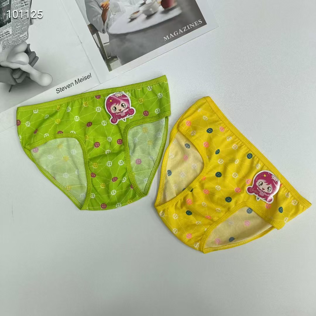 DD-14583# Foreign trade export Underwear, popular African girls' underwear, comfortable and breathable underwear, children's clothing, printed milk silk triangle pants, children's underwear, QNI Specification drawing