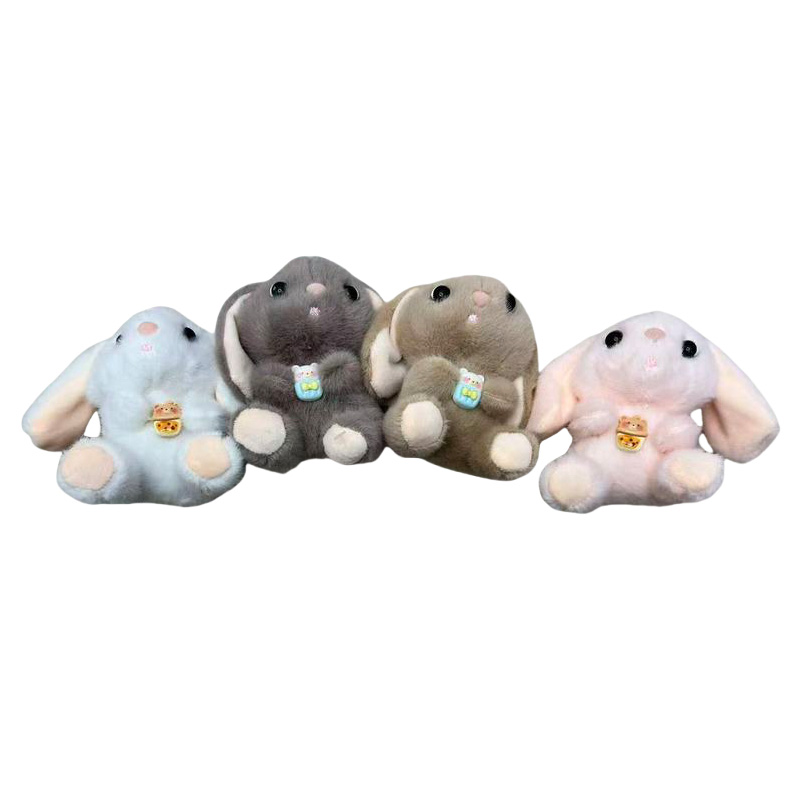 Orejas largas conejo animal juguete de peluche souvenir muñeca colgante de perimetro de dibujos animados colgante de peluche llavero muppet colgante adorable decoración clip de regalo máquina de muñeca fábrica venta directa Item Picture