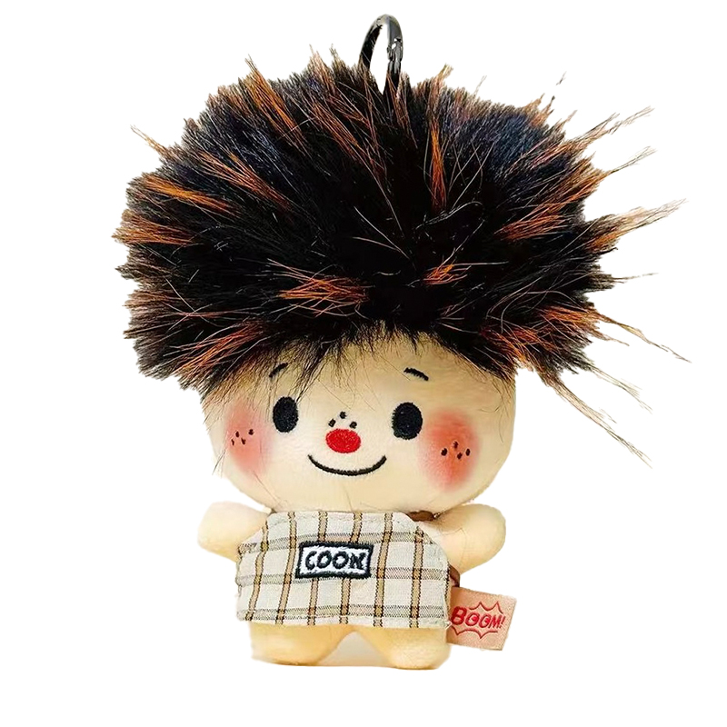 "Fugitive Madman, Explosion Head doll, plush toy, souvenir doll, cartoon peripheral pendant, plush doll pendant, keychain, cloth doll pendant, cute decoration gift, claw machine factory direct sales. Item Picture