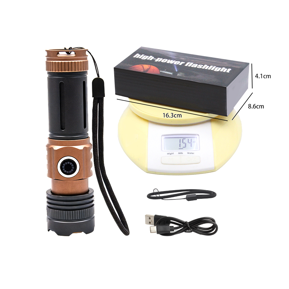 KINSACH flashlight White Laser Strong Light 10w White laser flashlight Multi-functional emergency lighting portable Searchlight Specification image
