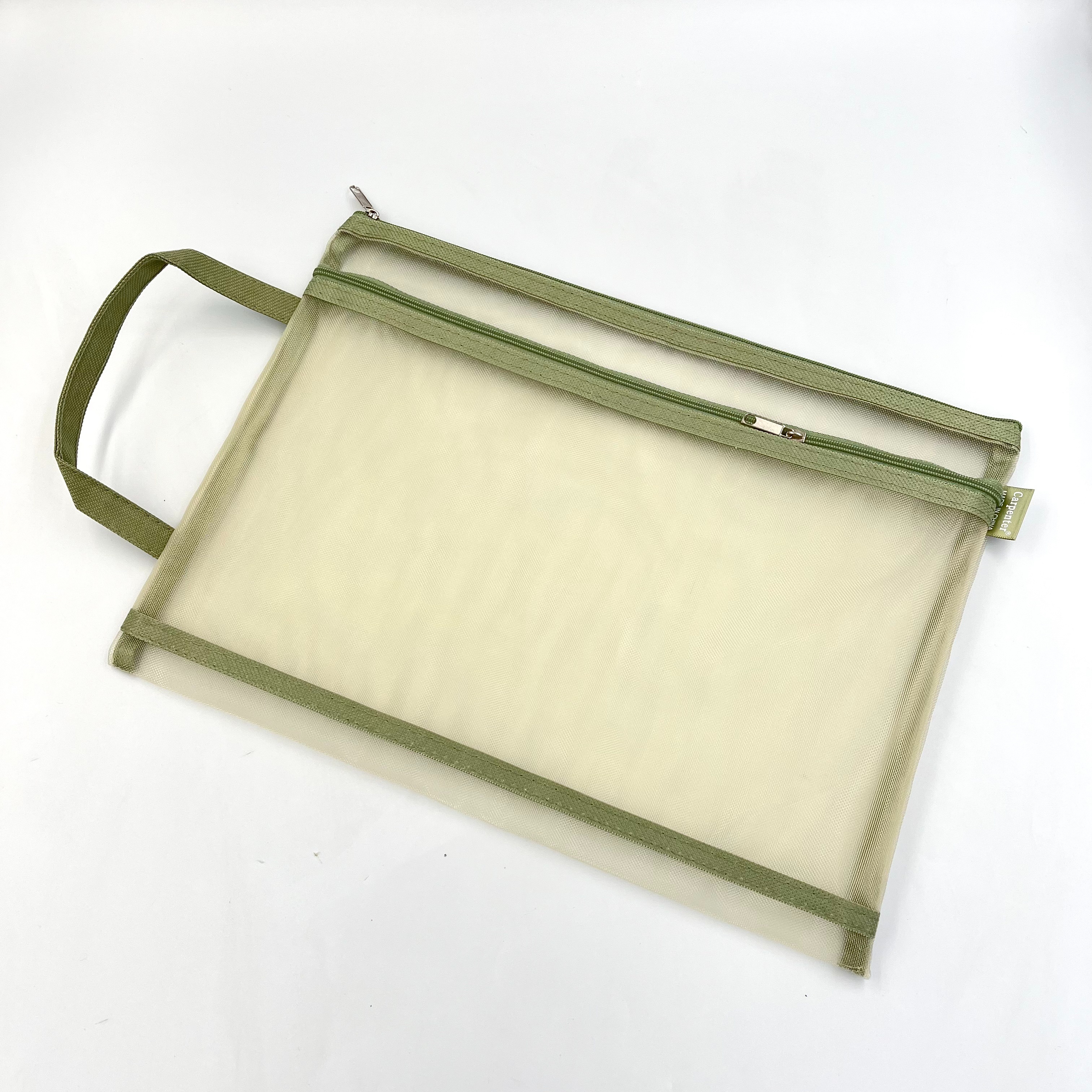 Double-layer hand-held zipper bag, office document bag, mesh A4 file bag, student test paper bag, ticket bag Application Scenario