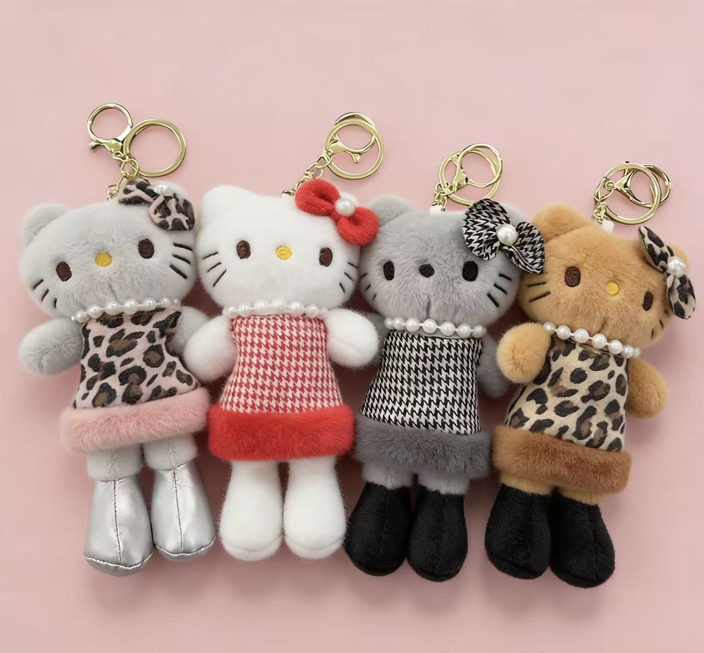 穿裙子长腿KT猫穿衣服新款毛绒玩具纪念品玩偶卡通周边挂件毛绒公仔挂件钥匙扣布偶挂件可爱装饰礼物夹娃娃机厂家直销
