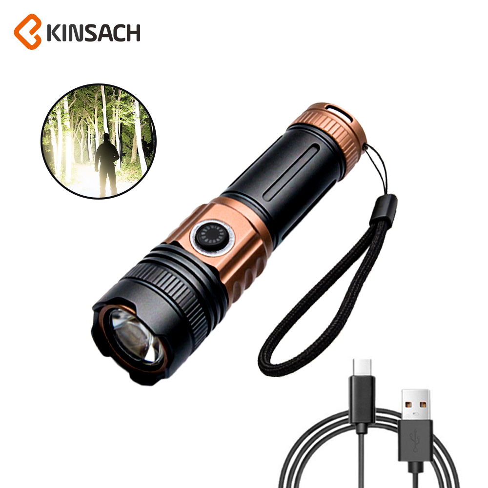 KINSACH flashlight White Laser Strong Light 10w White laser flashlight Multi-functional emergency lighting portable Searchlight