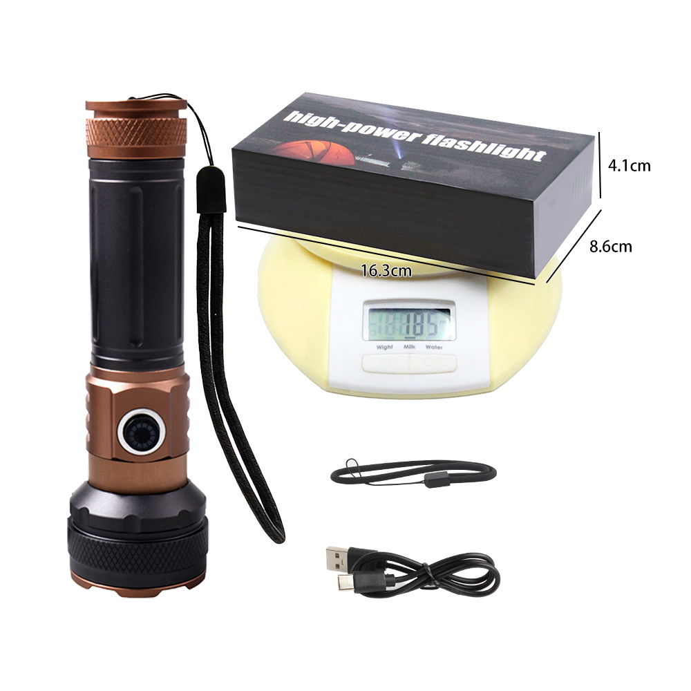 KINSACH high-intensity flashlight, mini lighting flashlight, high beam lamp, with magnetic suction at the tail Specification image